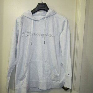 Champion light grey hoodie size xl